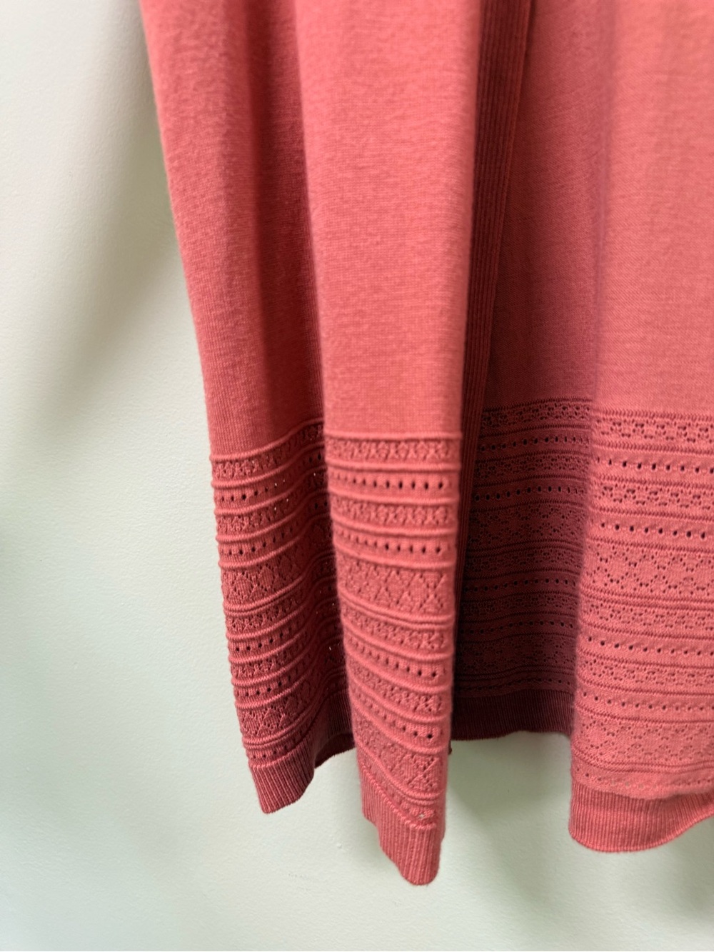 Coral Open-Front Knit Cardigan - Picture 2 of 5